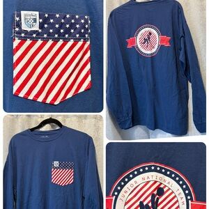 USA Navy Blue Long Sleeve Shirt XL MENS FIELD HOCKEY BELGIUM TOUR 2015